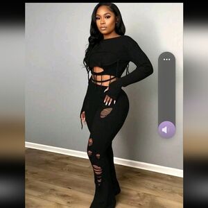 SHEIN Distress Sweater 2 Piece Set